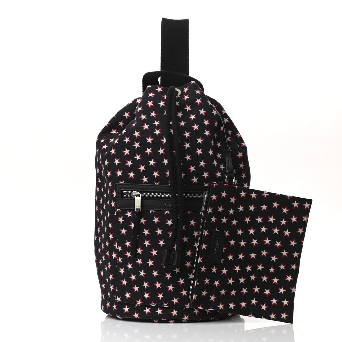 Canvas Star Print City Sailor Backpack Black