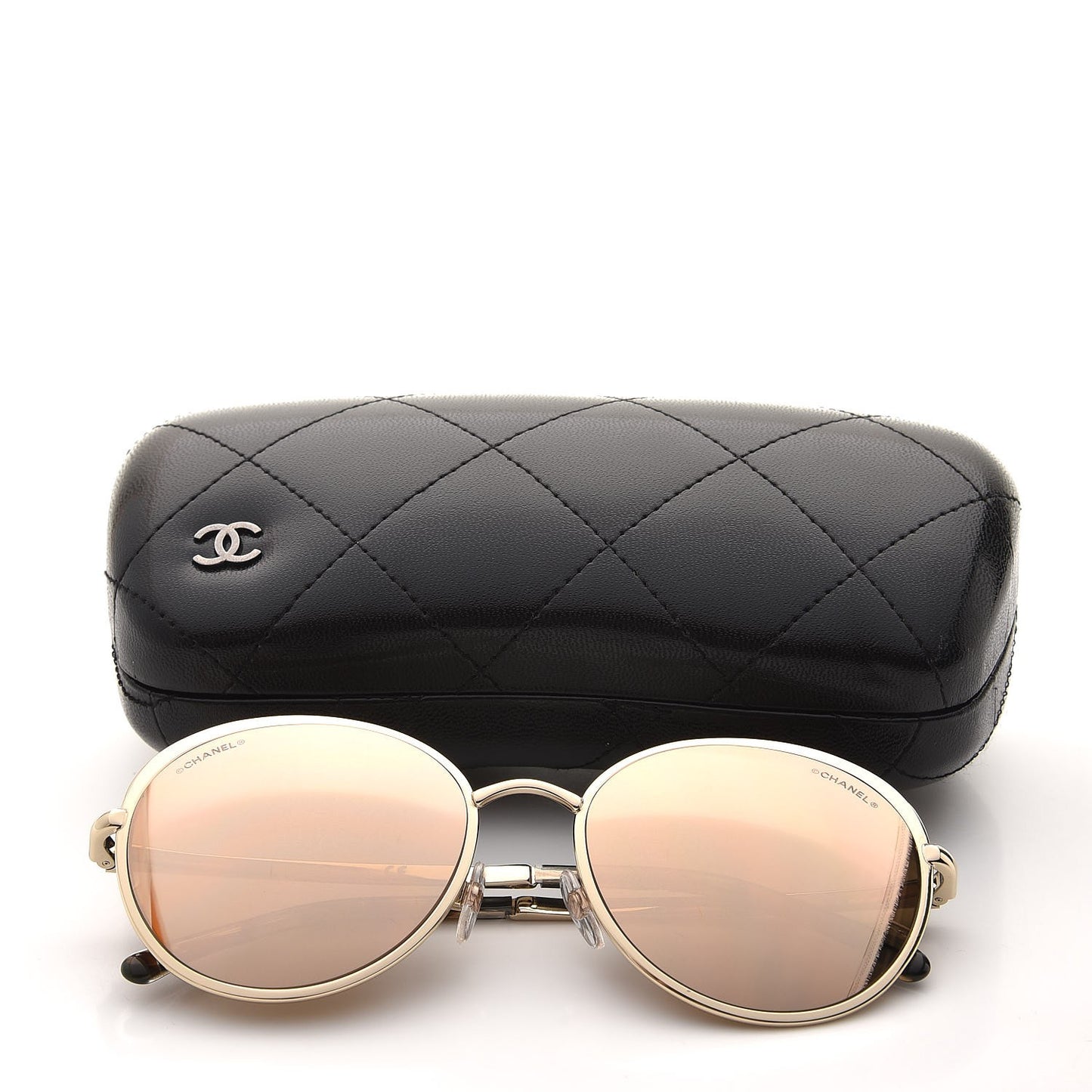 Round Mirror Sunglasses 4206 Gold