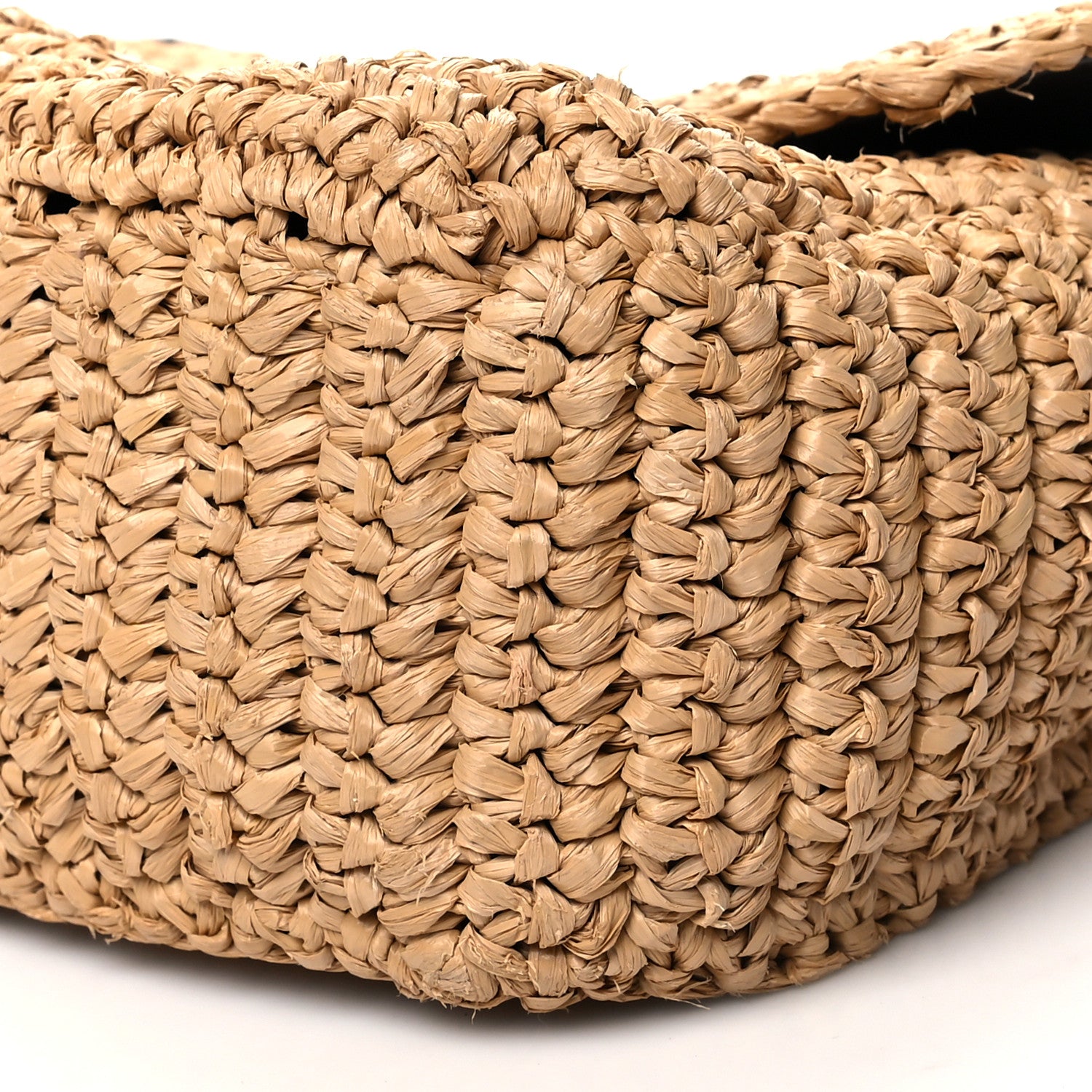Saint Laurent Raffia Calfskin Monogram Medium Niki Chain Satchel Natural 9 of 12