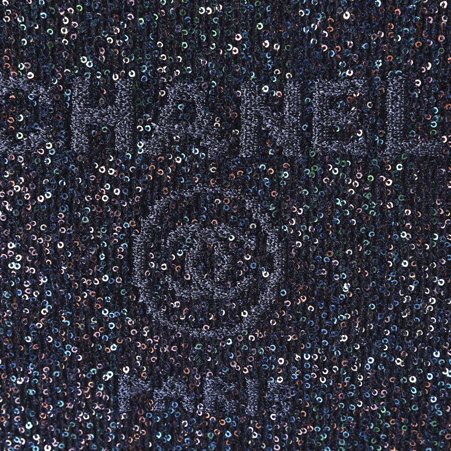 Canvas Sequin Medium Deauville Cosmetic Pouch Blue