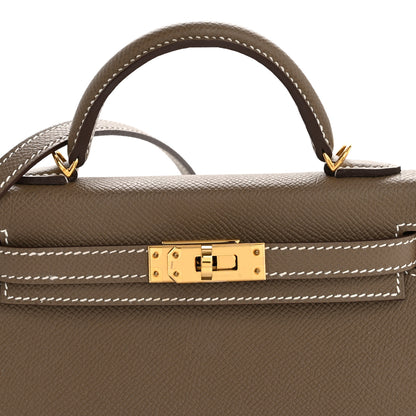 Hermes Epsom Mini Kelly Sellier 20 Etoupe 8 of 14