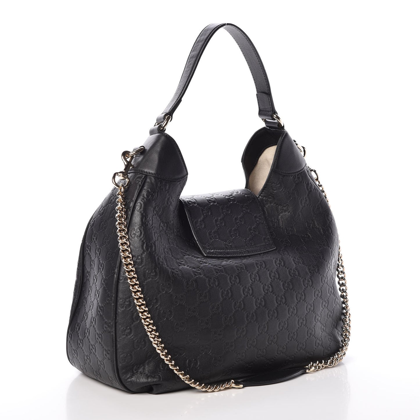 Guccissima Medium Emily Hobo Black