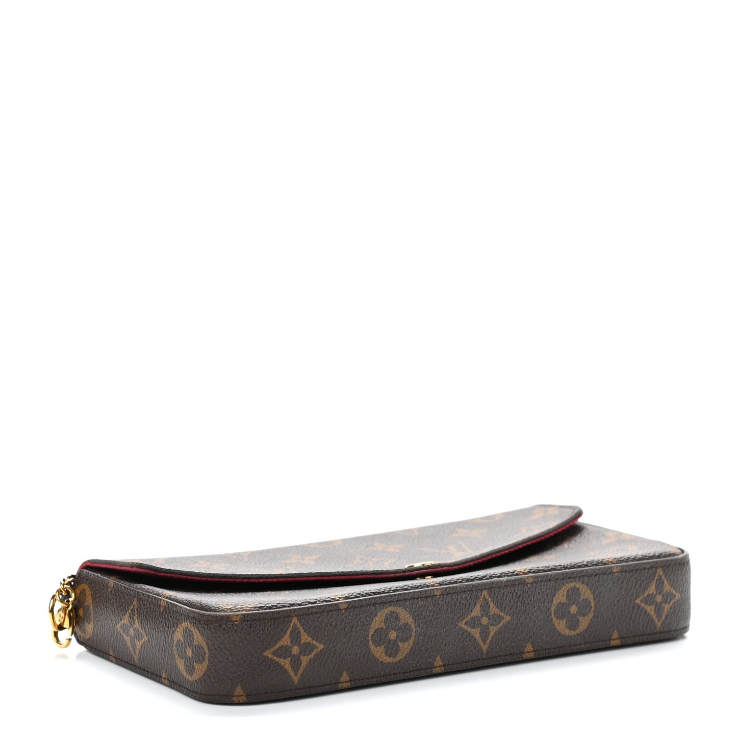 Monogram Pochette Felicie Chain Wallet Fuchsia