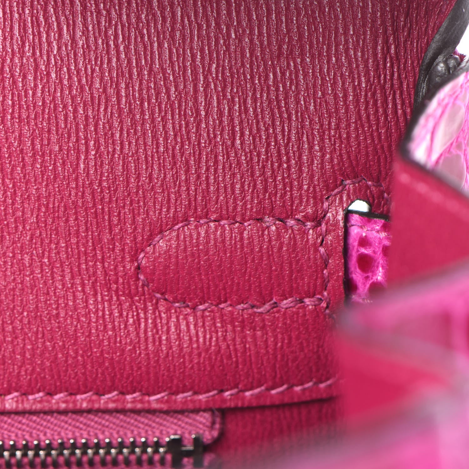 Hermes Shiny Niloticus Crocodile Birkin 25 Rose Scheherazade 20 of 32