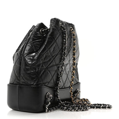Chanel Aged Calfskin Quilted Small Gabrielle Backpack Black 3 of 10