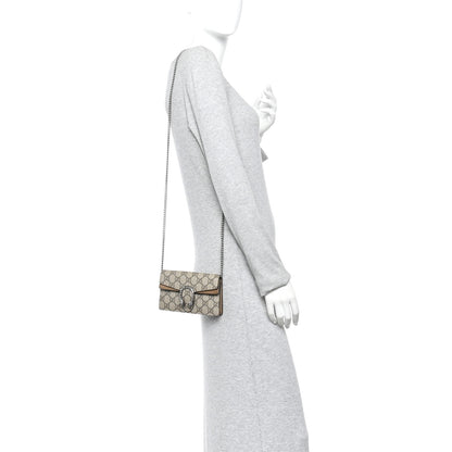 Gucci GG Supreme Monogram Super Mini Dionysus Shoulder Bag Taupe 2 of 12