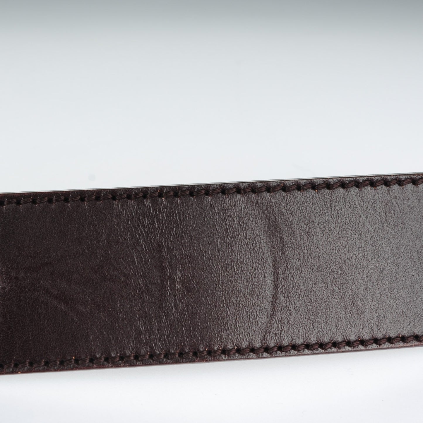 Calfskin Interlocking G Belt 85 34 Dark Brown