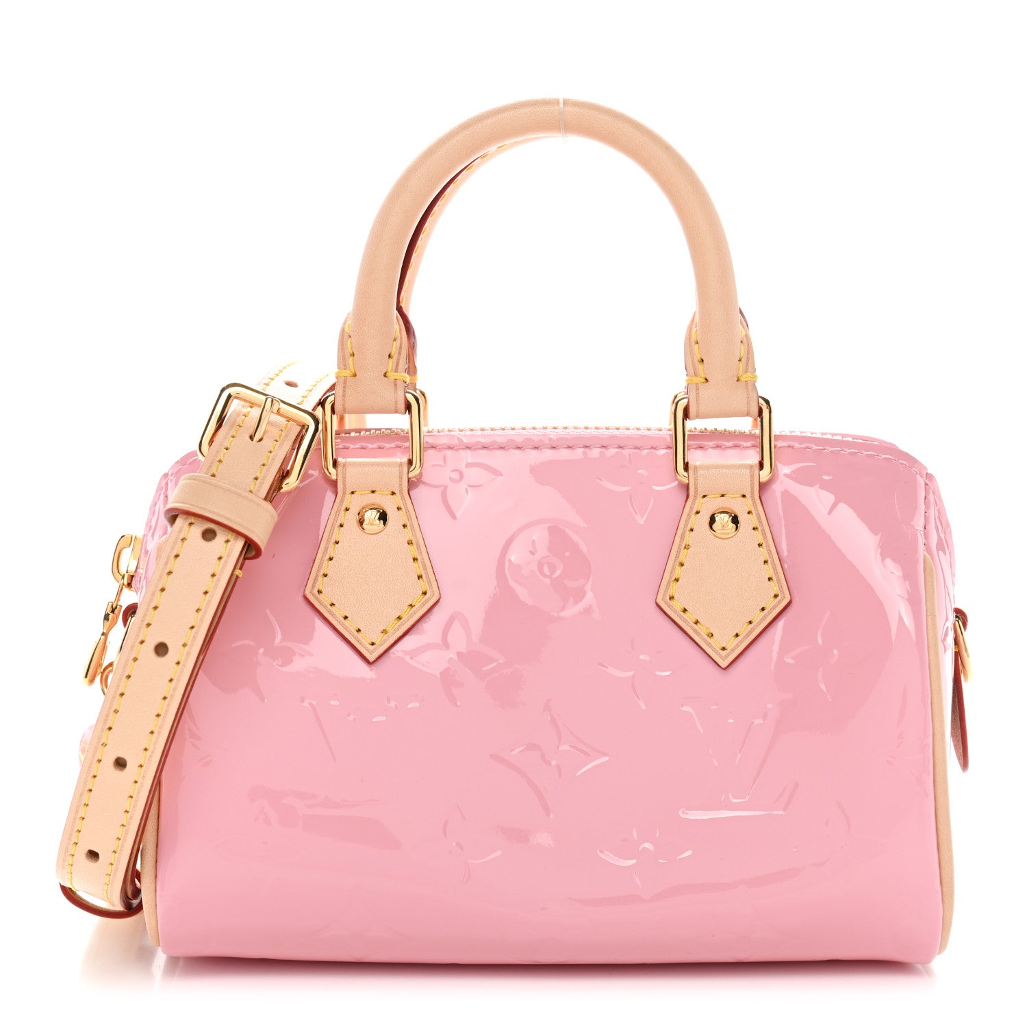 Louis Vuitton Vernis Monogram Nano Speedy Mochi Pink 1 of 9