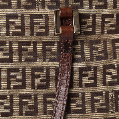 Fendi Zucchino Vitello Tote Mogano Panna Bruciato 13 of 14