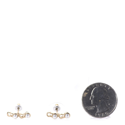 Chanel Pearl Coco Earrings Gold 2 of 5