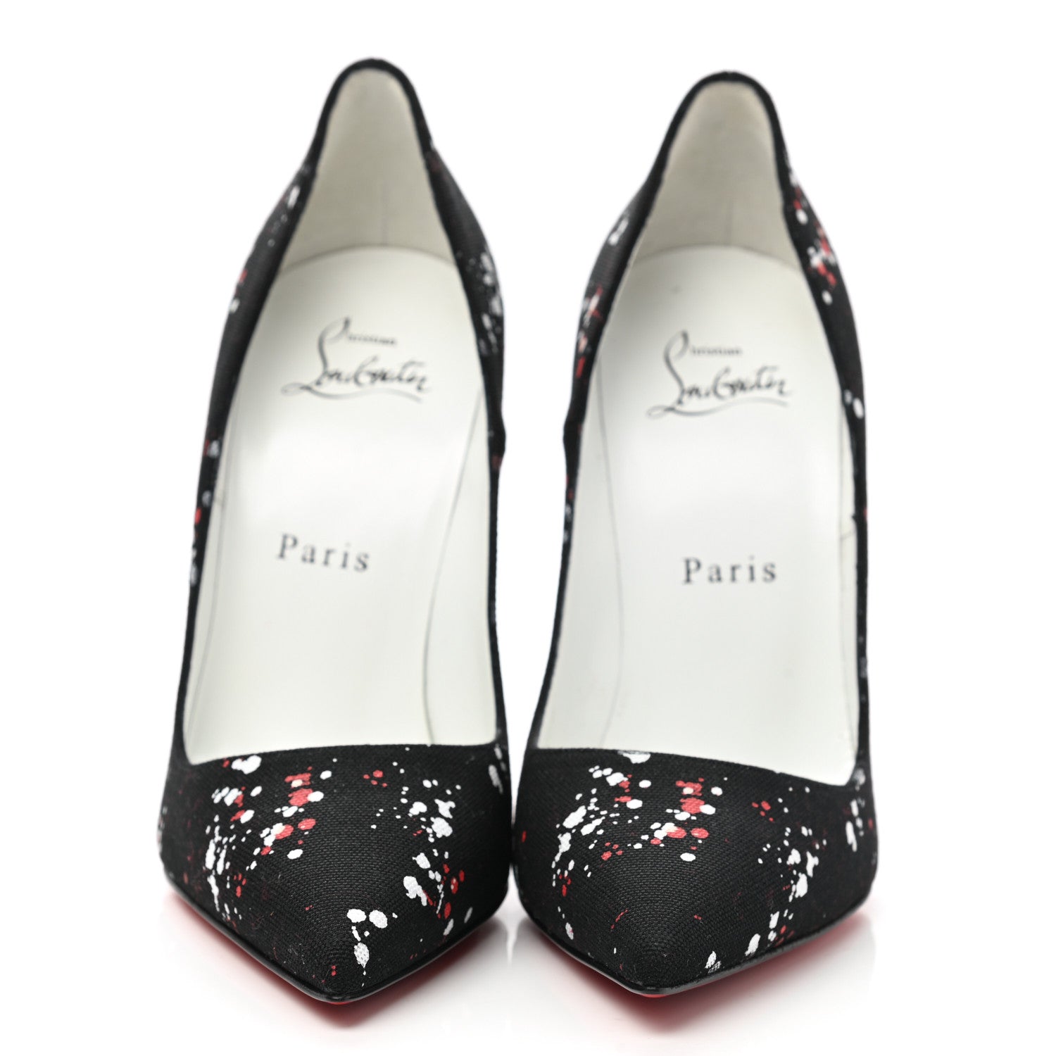 Christian Louboutin Toile Splash So Kate 120 Pumps 37 Black 2 of 8