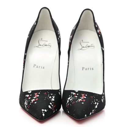 Christian Louboutin Toile Splash So Kate 120 Pumps 37 Black 2 of 8