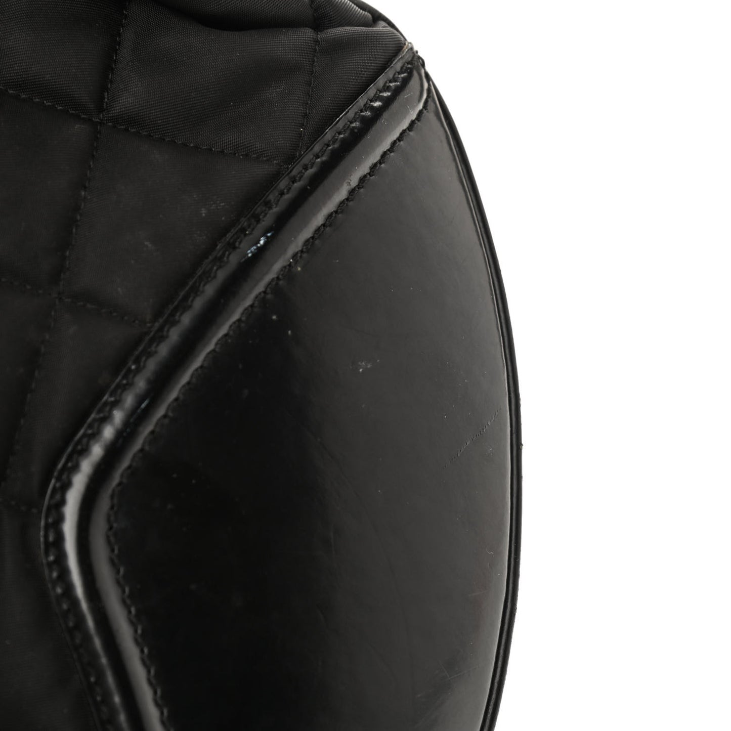 Nylon Calfskin Quilted Hoxton Hobo Black