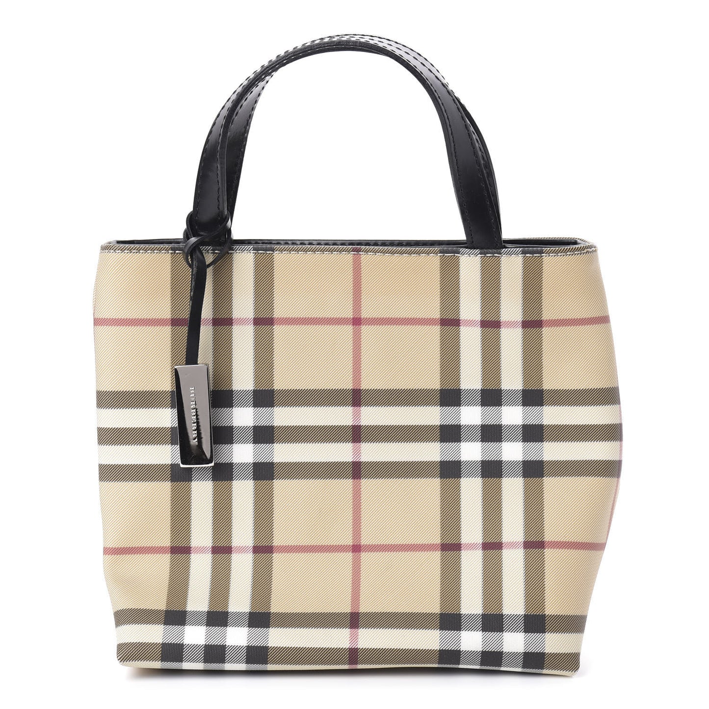 House Check Small Tote Black