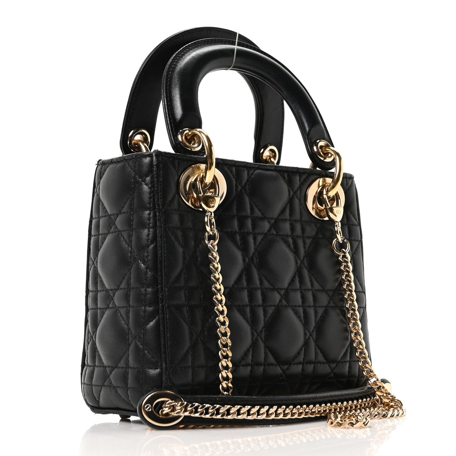 Christian Dior Lambskin Cannage Mini Lady Dior Black 3 of 9