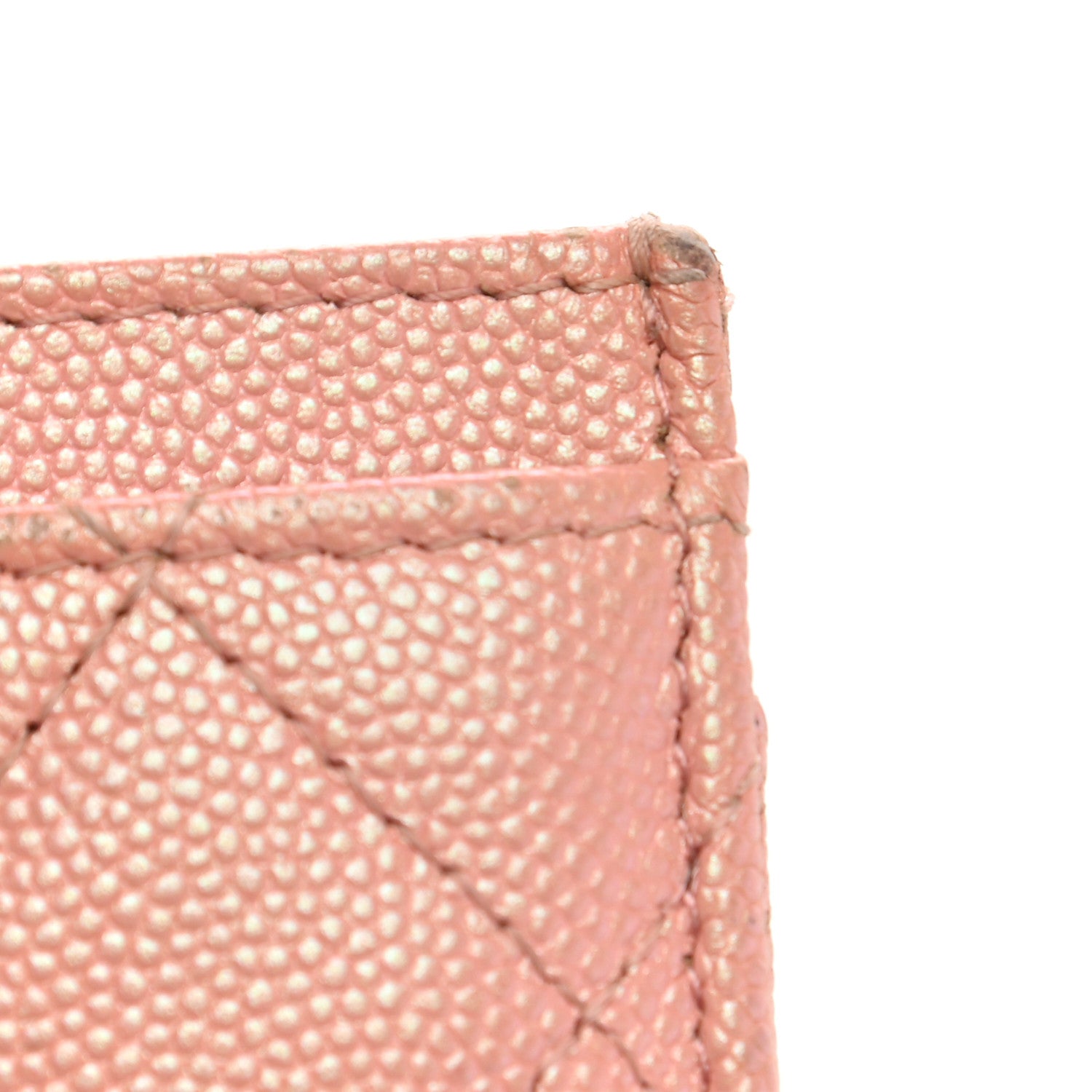 Chanel Iridescent Caviar Quilted Card Holder Rose Pink 10 of 11
