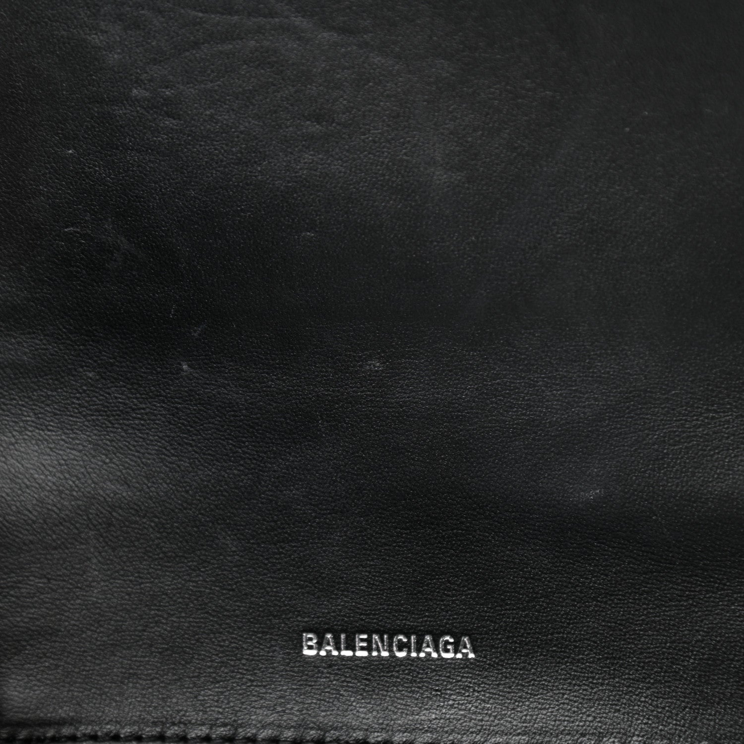 Balenciaga Shiny Box Calfskin Graffiti Logo Small Hourglass Top Handle Bag Black Pink 7 of 11