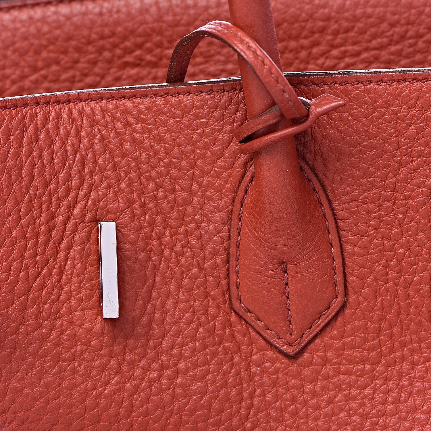 Hermes Taurillon Clemence Birkin 35 Rouge Venetian 29 of 46