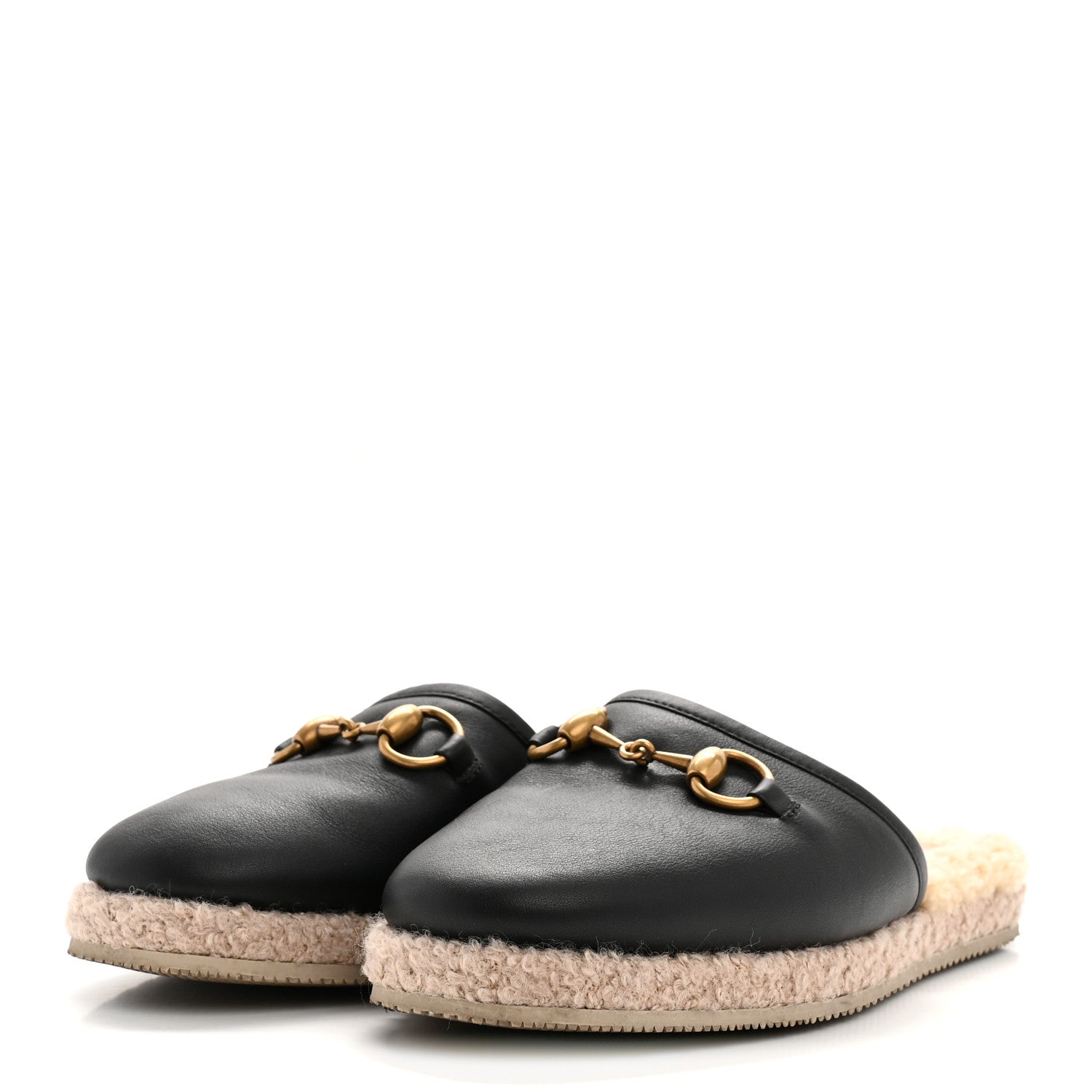 Gucci Nappa Wool Womens Fria Slippers 36 Black Butterscotch 4 of 10