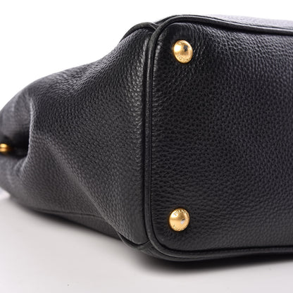 Prada Vitello Daino Large Double Zip Tote Nero Black 11 of 24
