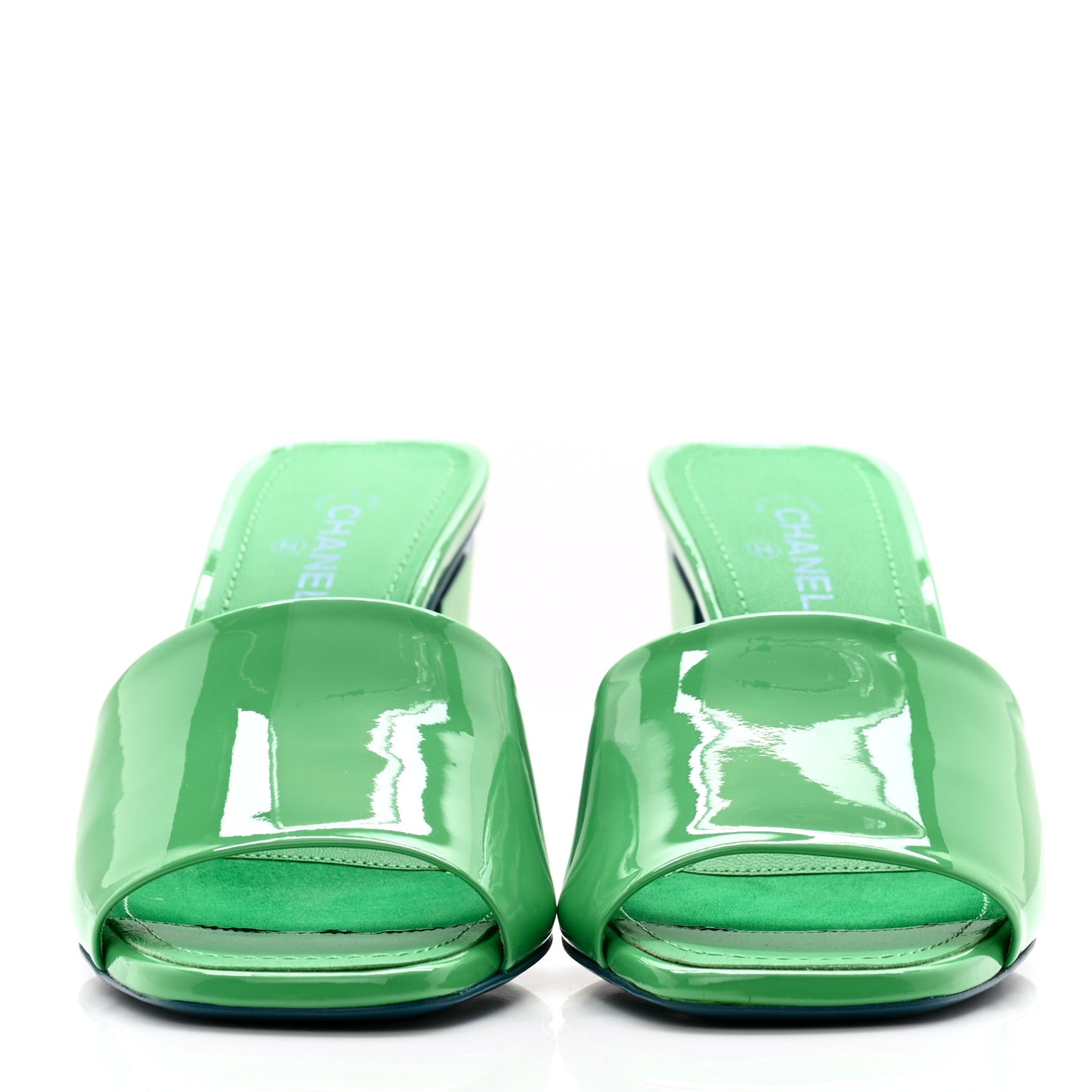 Patent CC Mules 37 Green Turquoise