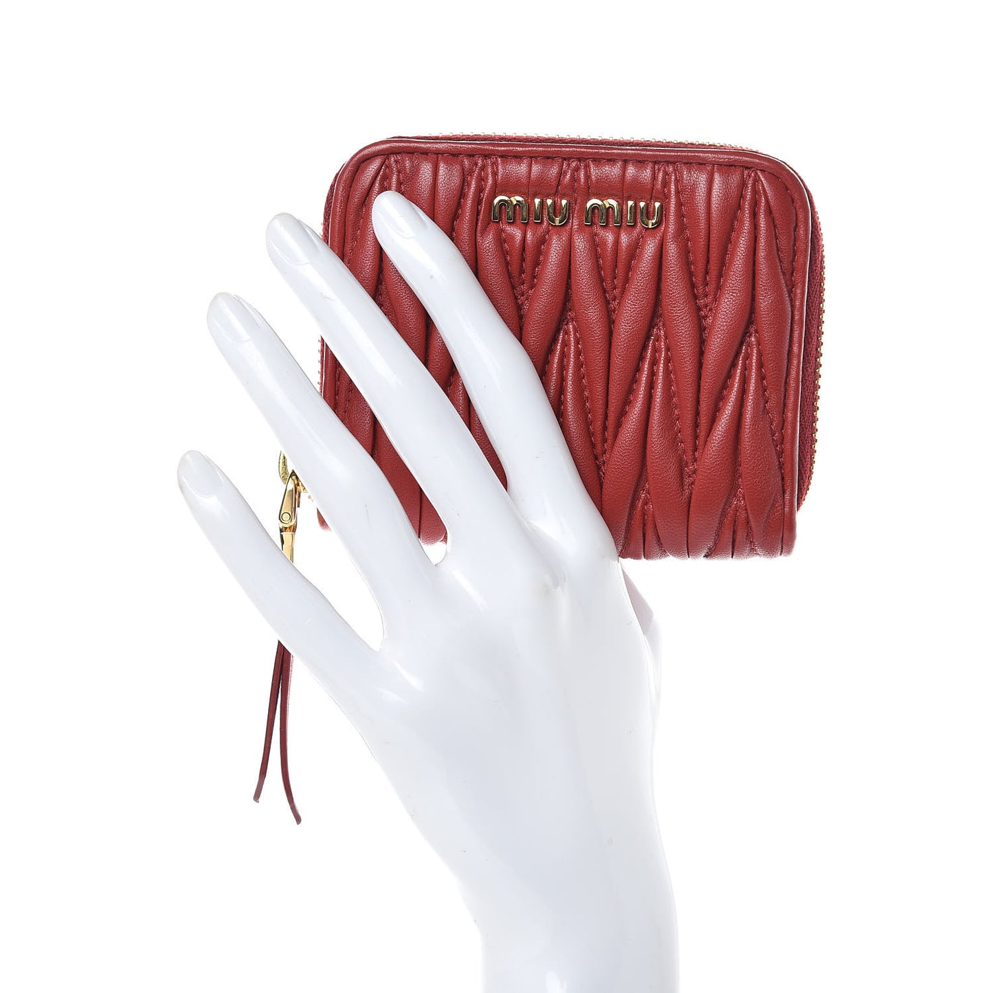 Nappa Matelasse Lux Coin Purse Fuoco