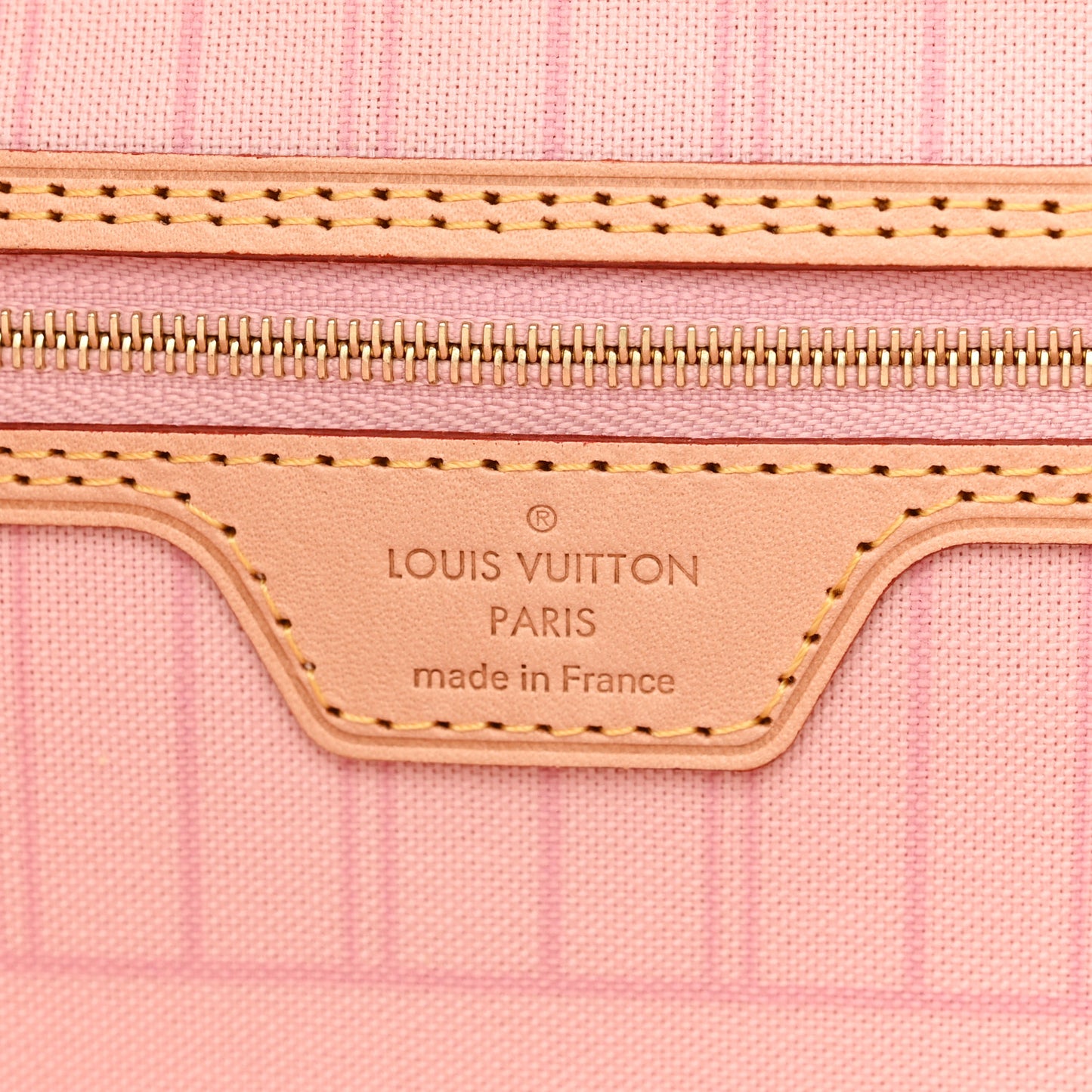 LOUIS VUITTON Damier Azur Neo Neverfull MM Rose Ballerine