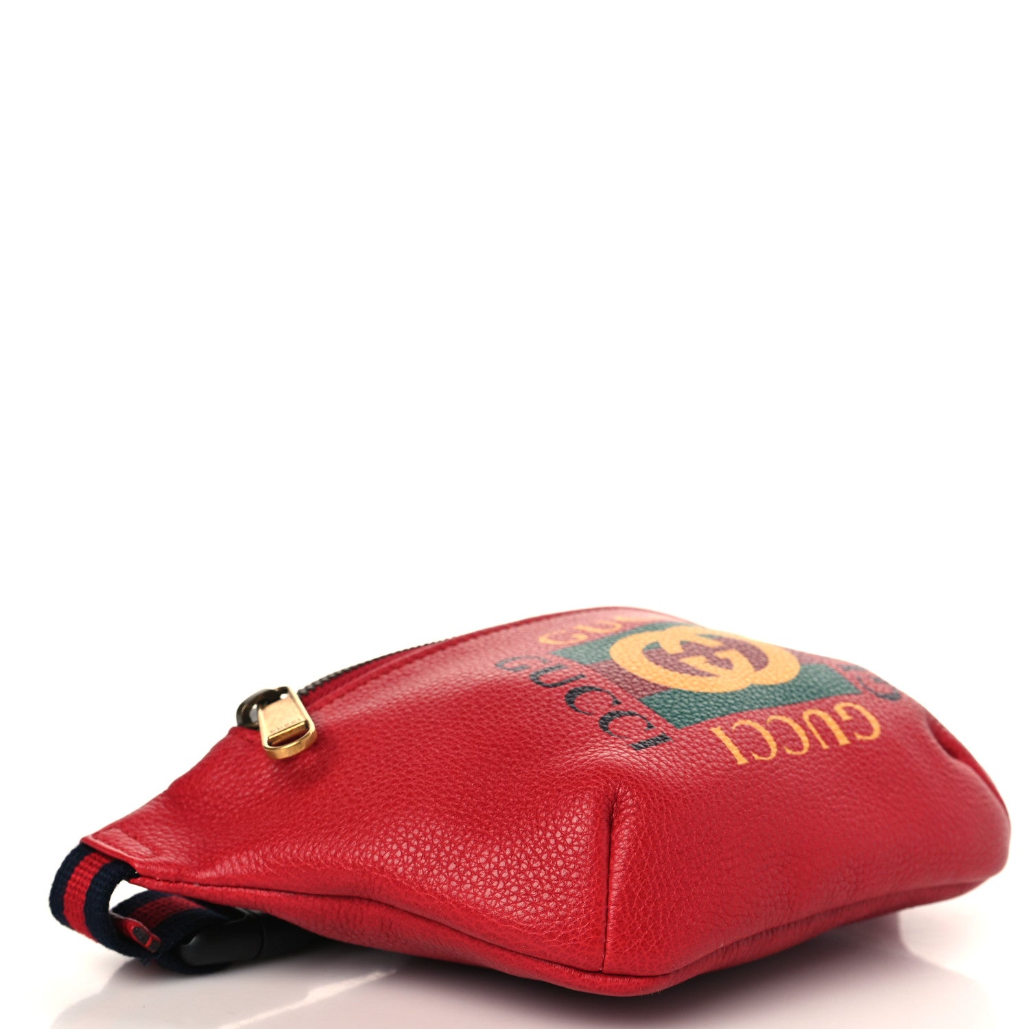 Gucci Grained Calfskin Small Logo Belt Bag Hibiscus Red 4 of 9