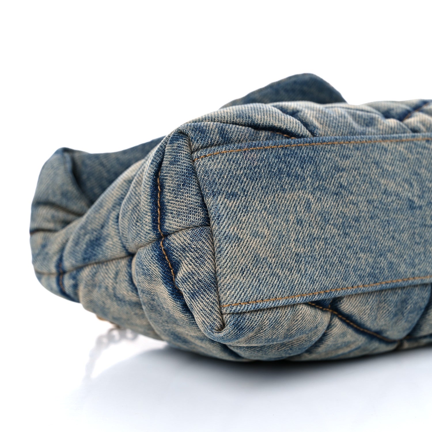 Saint Laurent Denim Quilted Toy Loulou Puffer Monogram Chain Satchel Blue Cinnamon 7 of 13