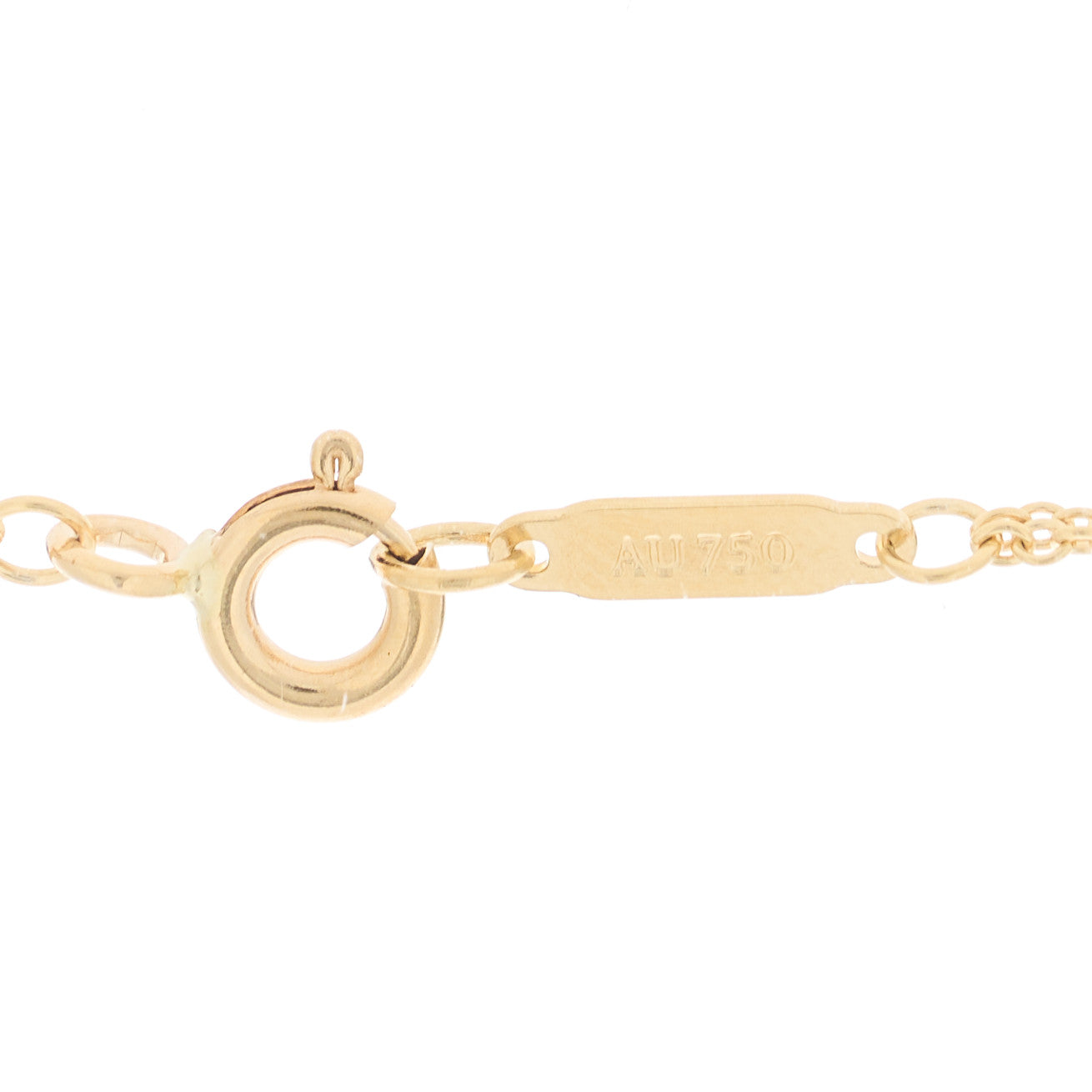 Tiffany 18K Yellow Gold Infinity Double Chain Pendant Necklace 3 of 4