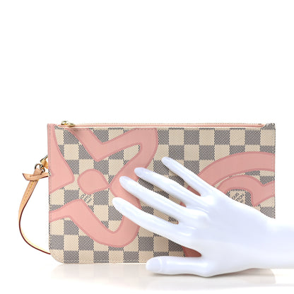 Louis Vuitton Damier Azur Tahitienne Neverfull MM GM Pochette 2 of 8