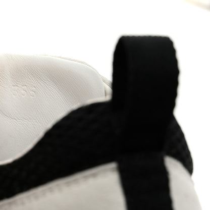 Hermes Air Mesh Suede Goatskin Bouncing Sneakers 35.5 Black White 8 of 9