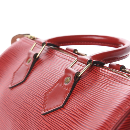 Louis Vuitton Epi Speedy 25 Castillan Red 14 of 14