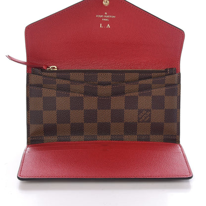 Louis Vuitton Damier Ebene Josephine Wallet Red 5 of 10