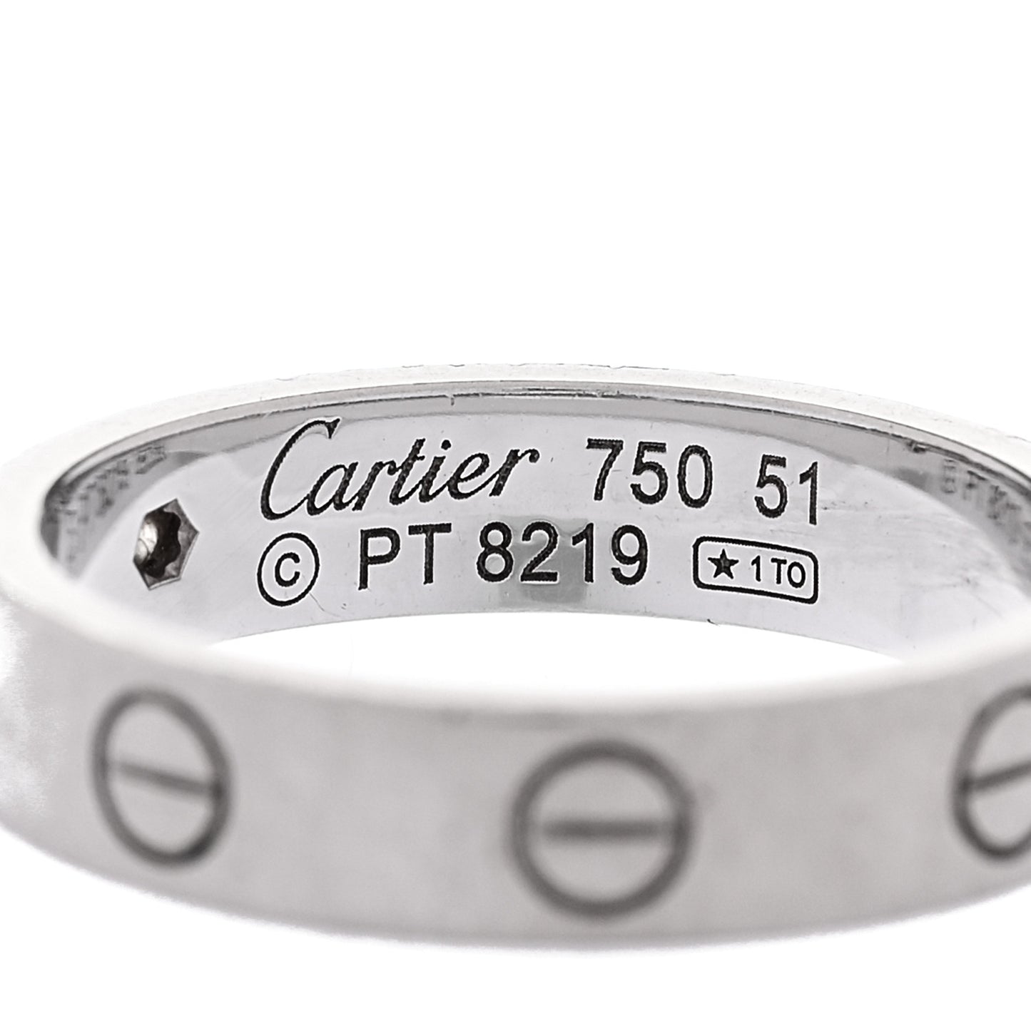 18K White Gold Diamond 4mm LOVE Wedding Band Ring 47 4.25 51 5.75
