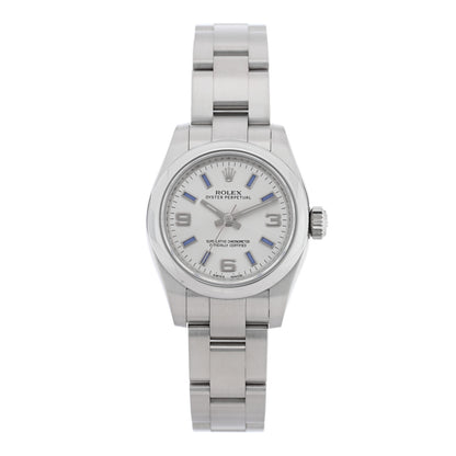 Rolex Stainless Steel 26mm Oyster Perpetual Watch Blue Index 176200 1 of 4