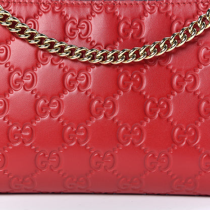 Gucci Guccissima Signature Wrist Wallet Hibiscus Red 10 of 11