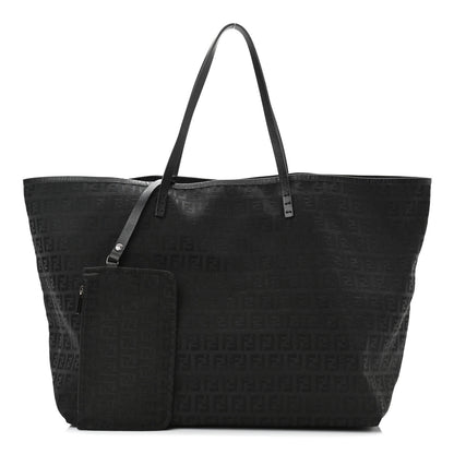 Fendi Zucchino Shopping Tote Black 2 of 16