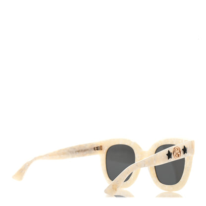 Gucci Round Frame Star Sunglasses GG0208S White 4 of 10
