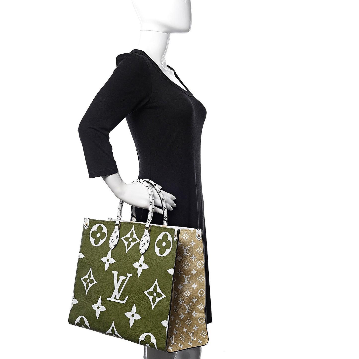 Monogram Giant Onthego GM Kaki Beige
