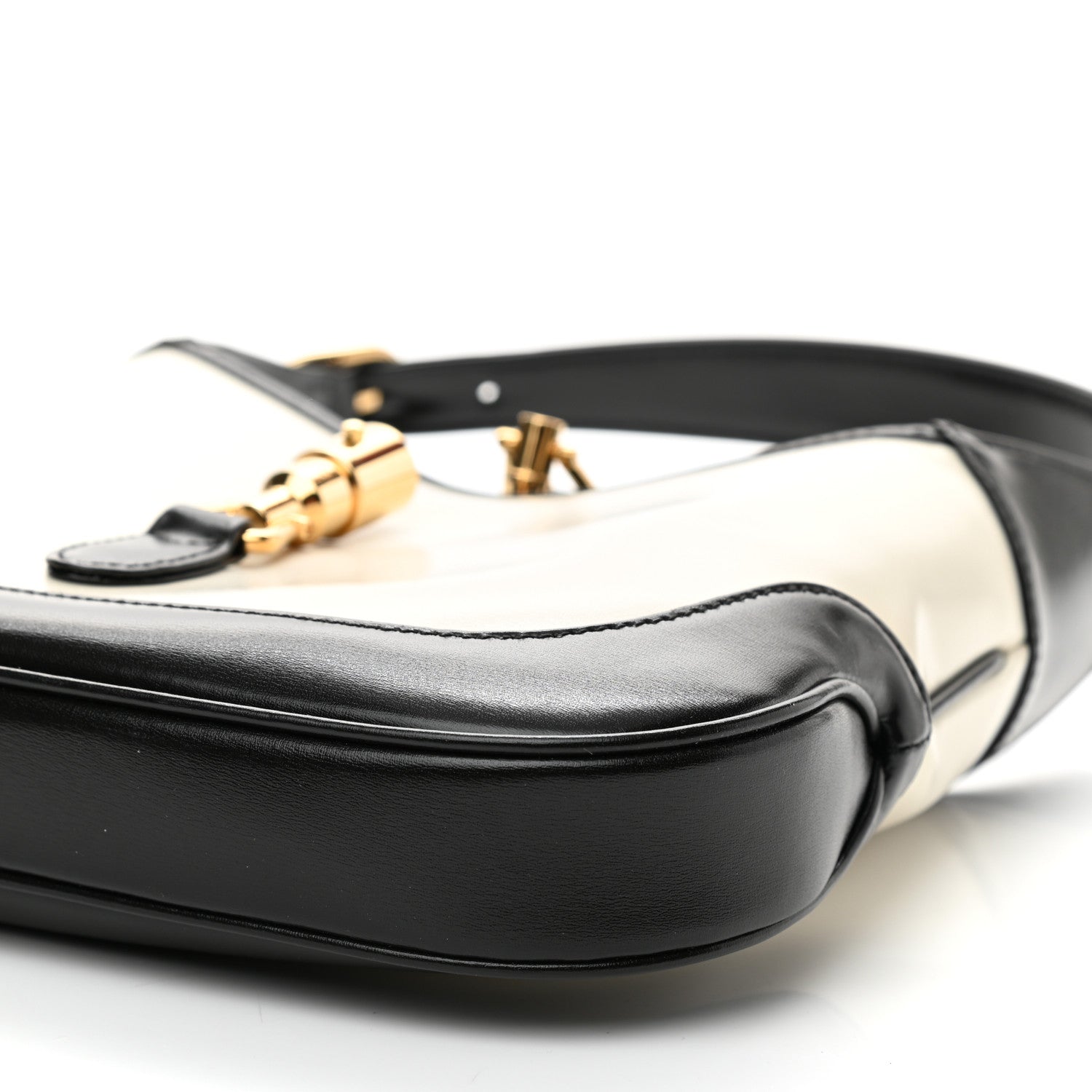Gucci Boarded Dyana Lux Calfskin Bi-Color Small Jackie 1961 Hobo Mystic White Black 9 of 9