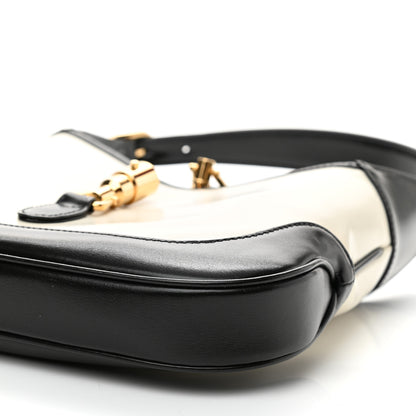 Gucci Boarded Dyana Lux Calfskin Bi-Color Small Jackie 1961 Hobo Mystic White Black 9 of 9