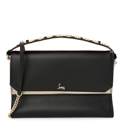 Christian Louboutin Calfskin Loubiblues Paris Clutch Bag Black Multi 1 of 14