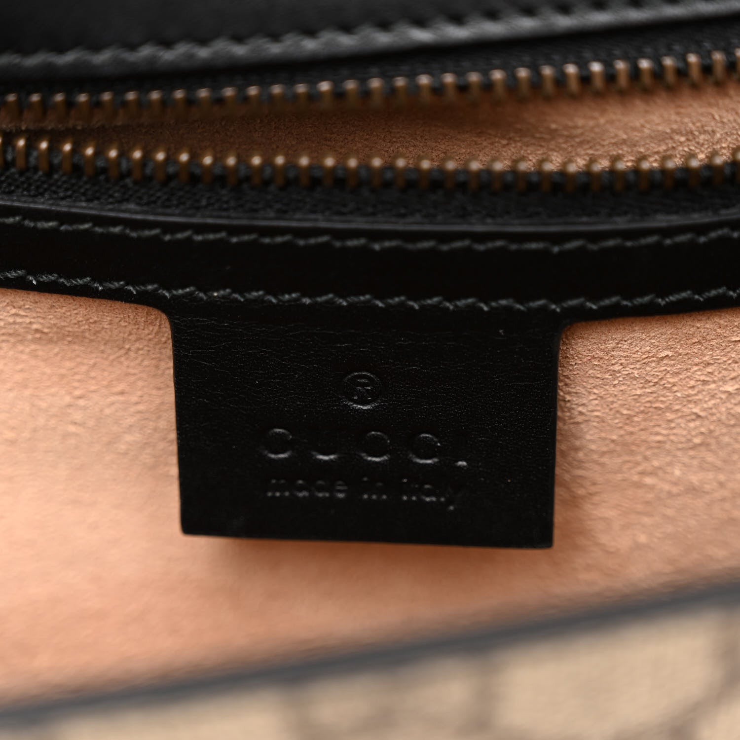 Gucci Nappa GG Supreme Monogram Medium Osiride Top Handle Bag Black Oro Vecchio Beige Ebony 6 of 9
