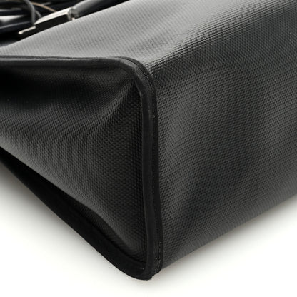 Hermes Toile H Berline Vache Hunter Herbag Zip PM 31 Black Ecru 9 of 11