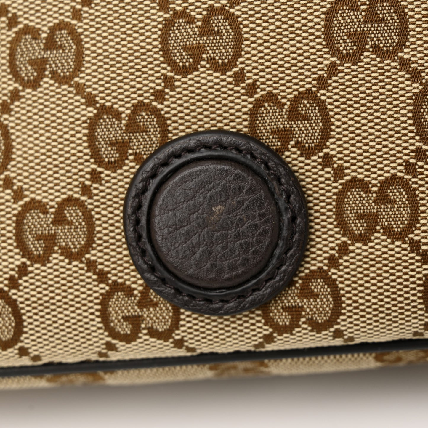 Monogram Flap Messenger Bag Beige Dark Brown