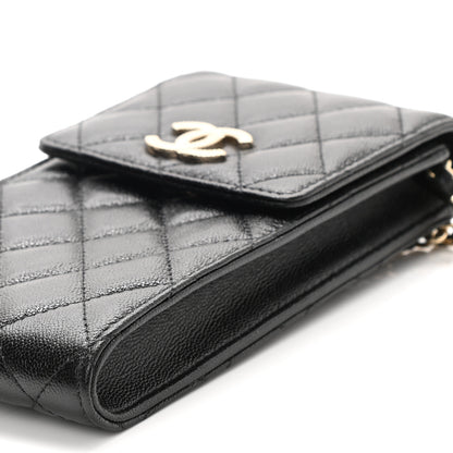 Chanel Caviar Quilted Classic Phone Holder Black 10 of 11