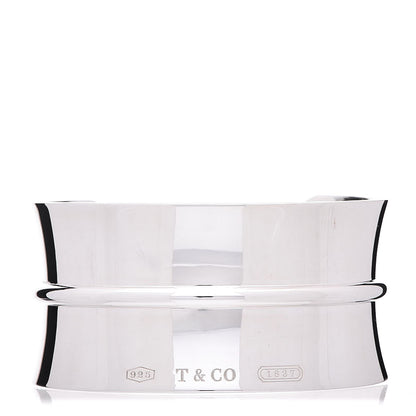 Tiffany Sterling Silver Wide 1837 Cuff Bracelet 1 of 5