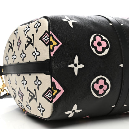 Louis Vuitton Monogram Giant Wild At Heart Keepall Bandouliere 45 Black 7 of 9