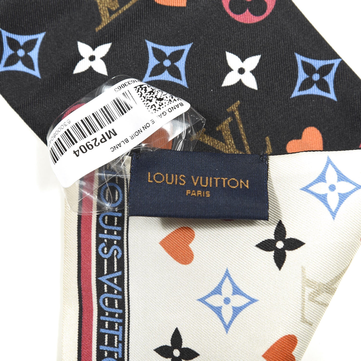Louis Vuitton Silk Game On Bandeau Black White 3 of 7